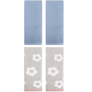 REGALWOVEN 4 Pcs Bathroom Hotel and Spa Waffle Cotton Hand Towels - 1 of 4