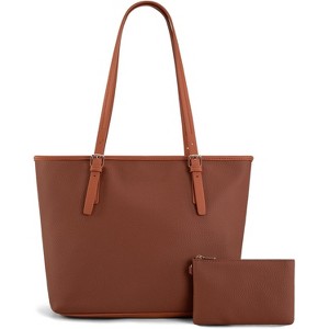 Tote Bags Vegan Leather Handbags for Women Top Handle Ladies Shoulder Bags - 1 of 4