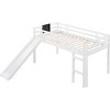 Streamdale Twin size Loft Bed Wood Bed with Slide, Stair and Chalkboard,White - 4 of 4
