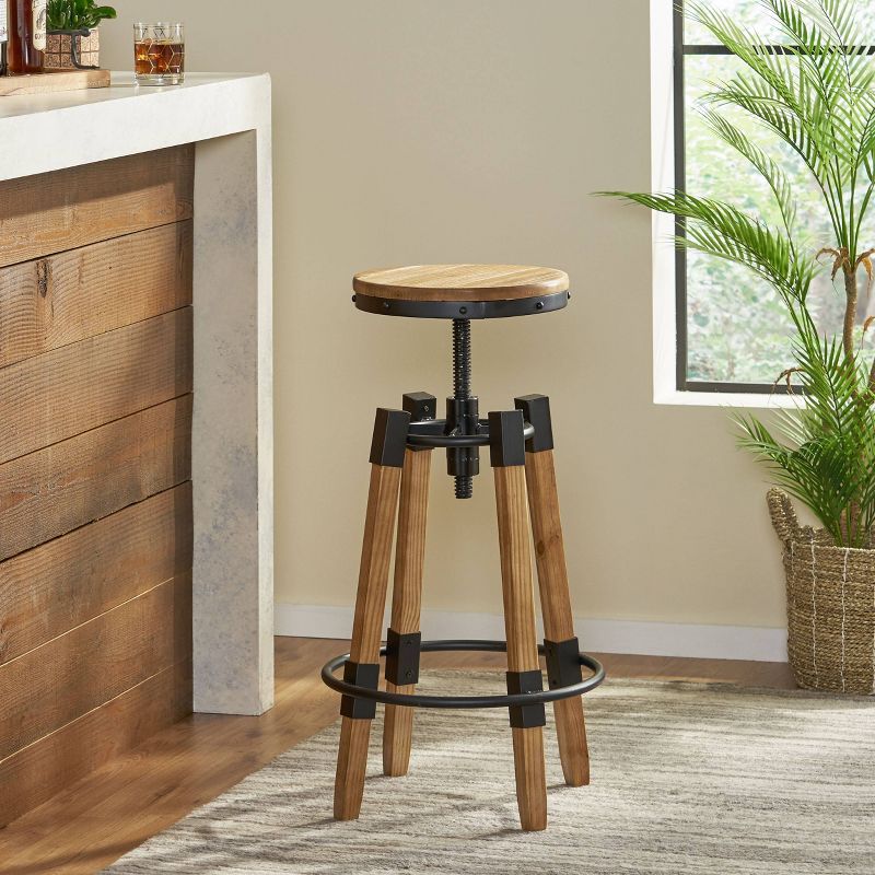 Grady Swivel Barstool - Antique - Christopher Knight Home, 3 of 8