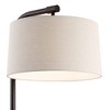360 Lighting Serra Modern 64" Tall Standing Floor Lamp Curved Chairside Arc Offset Arm Foot Switch Art Deco Brown Dark Bronze Finish Living Room House - 3 of 4