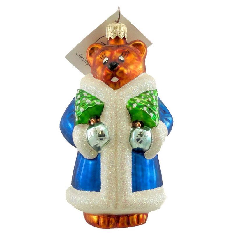 Christopher Radko Company 4.25 In Beary Chic Ornament Teddy Christmas Tree Ornaments, 1 of 3