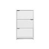 Simms 3 Drawer Modern Shoe Cabinet White - Baxton Studio: Entryway Organizer, Holds 18 Pairs - image 4 of 4