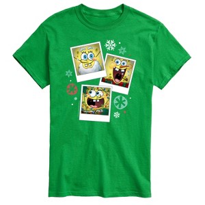 Men's - SpongeBob SquarePants - Christmas Photo Collage Short Sleeve Graphic T-Shirt - 1 of 4
