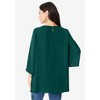 Roaman's Women's Plus Size Flare-Sleeve Embellished Georgette Top - 3 of 4