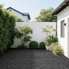 Syemin Carpet Tiles 44PCS Stone Style Patio Deck Tiles, Decking Tiles Floor Tile Indoor for Porch Poolside Balcony Backyard, Gray, 12"*12"*0.8" - 4 of 4