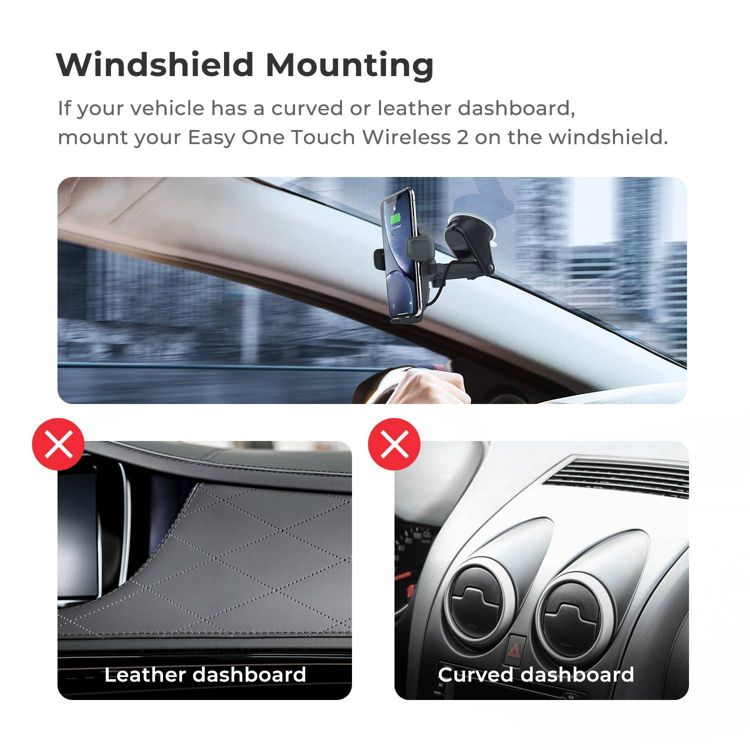 iOttie Easy One Touch Wireless 2 Car & Desk Mount with 10W Qi Wireless Charging Mount - Black: Micro USB Cable, Car Adapter, 5 of 9