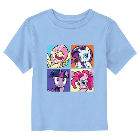 My Little Pony Friendship is Magic Colorful Portraits T Shirt Light Blue 2T