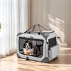 32-Inch Soft Dog Crate, Collapsible Portable for Indoor Outdoor Use - Secure Kennel with Zippers for Home, Car, Travel Camping - 3 of 4