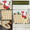 Angel Sar Wooden Christmas Advent Calendar, 24 Drawer Countdown Calendar with Santa Sleigh Design, Reusable Holiday Decor - 4 of 4