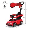 Safstar 3 in 1 Ride on Push Car Mercedes Benz Toddler Stroller Sliding Car Red - 2 of 4