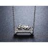 Fido Dog and Bone Necklace for Women Pendant and Chain Cubic Zirconia Ginger Lyne Collection - 2 of 4
