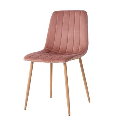 NicBex 2pc Dining Chair Modern Upholstered Velvet Side Chair with Wood Legs for Kitchen & Dining Room