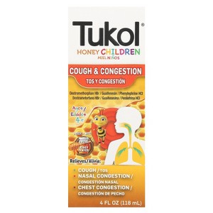 Tukol Honey Children, Cough & Congestion, Ages 4+, Natural Honey, 4 fl oz (118 ml) - 1 of 4
