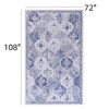 FONTOI Washable Area Rugs, Foldable Low-Pile Rugs, Indoor Non-Slip Rugs, Boho Rugs for Living Room Bedroom Kitchen, Blue, 108"*0.14"*72" - 3 of 4
