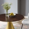 36" Tupelo Round Wood Dining Table Gold/Cherry/Walnut - Modway: MDF Veneer, Conical Base - 4 of 4