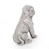 Concrete Adena Outdoor Dog Garden Statue - Antique White - Christopher Knight Home - image 3 of 4