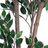 Syemin Artificial Plants Leafy Artificial Ficus Tree Fresh Natural Feel Black Pot Dense Foliage for Living Rooms, Green, 43.5"*10.25"*9.25" - 3 of 4