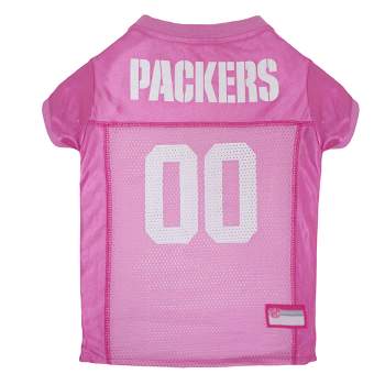 NFL Green Bay Packers Pets First Pink Pet Football Jersey - XS