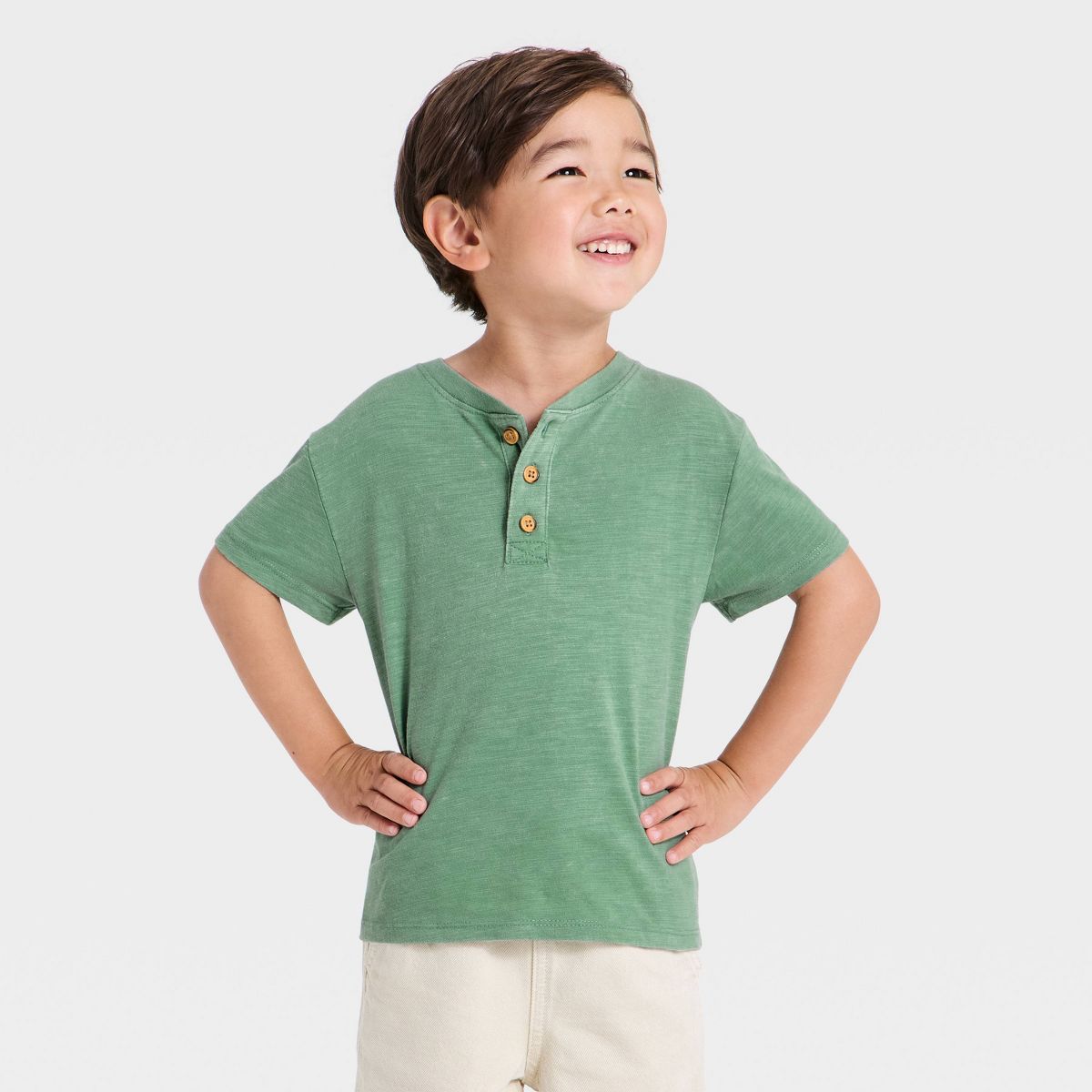 Toddler Boys' Short Sleeve Henley T-Shirt - Cat & Jack™ - thumbnail 7