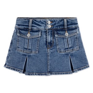 Levi's® Girls' Rodeo Cargo Skort - Medium Wash - 1 of 4