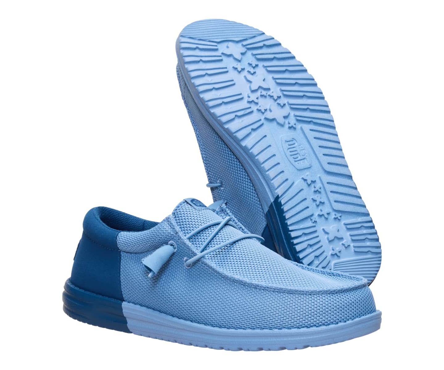 Мужские кроссовки HEYDUDE Wally Funk Mesh Split, Faded Denim/Ensign Blue, 11, цвет: Джинсовый — фото 4