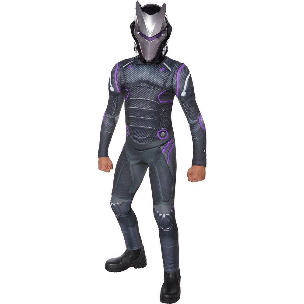 Halloween Kids' Fortnite Omega Purple Halloween Costume Jumpsuit with Mask L