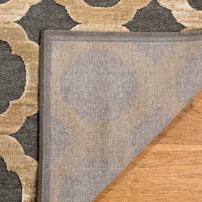 Handcrafted Reversible Gray Geometric Wool-Blend 39" Area Rug