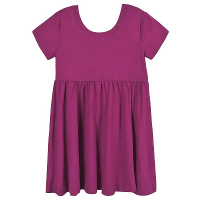 Gerber Toddler Girls' Short Sleeve Twirl Dress - Raspberry - 12 Months ...