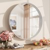 Apmir Round High Quality Aluminum Alloy Framed French Cleat Mounted Wall Decor Bathroom Vanity Mirror in matte black with 5-Year Warranty - 4 of 4