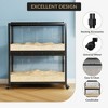 Acrylic Hamster Cage for 2 Rats, Indoor Guinea Pig Cages, Small Animal Habitats, 360° Viewing & Stacked Design Mouse Cage for Chinchillas, Black - 3 of 4
