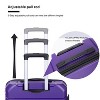 Belatt 3-Piece Hardshell Luggage Set (20/24/28") - TSA Lock, PP Lightweight Spinner Wheels, Adjustable Pull Rod & Name Card - 3 of 4
