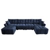 GDFStudio Shirley 142" Tufted Upholstered Chenille 4-Seater U-Sectional Sofa with Two Ottomans - 2 of 4