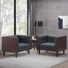 Set of 2 Mclarnan Contemporary Tufted Club Chairs - Christopher Knight Home - 2 of 4