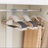 VECELO 25/50 pk Plastic Hanger 360º Swivel Hook Non Slip Coat Hangers with Magic Hangers & Tie Rack - 2 of 4