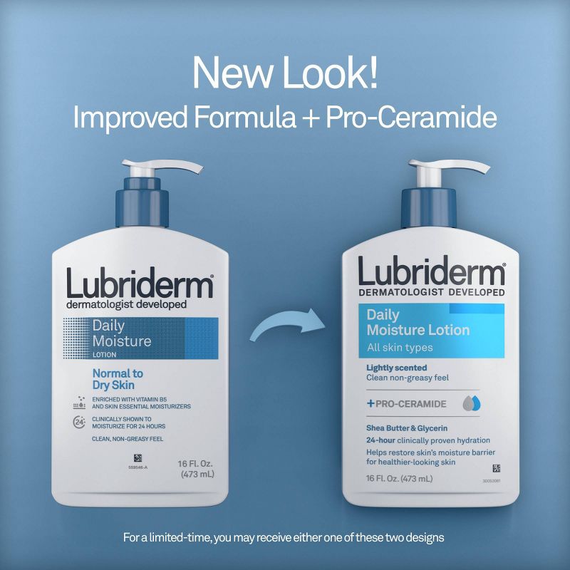 Lubriderm Daily Moisture Body &#38; Hand Lotion For Dry Skin with Pro Vitamin B5 - Scented - 16oz, 4 of 11