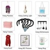 Unique Bargains Metal Home Vinyl Coated Screws in Cup Ceiling Hooks 50 Pcs - 3 of 4