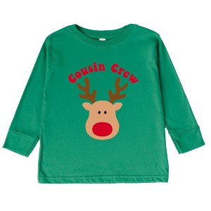 The Juniper Shop Cousin Crew Reindeer Toddler Long Sleeve Tee - 1 of 3