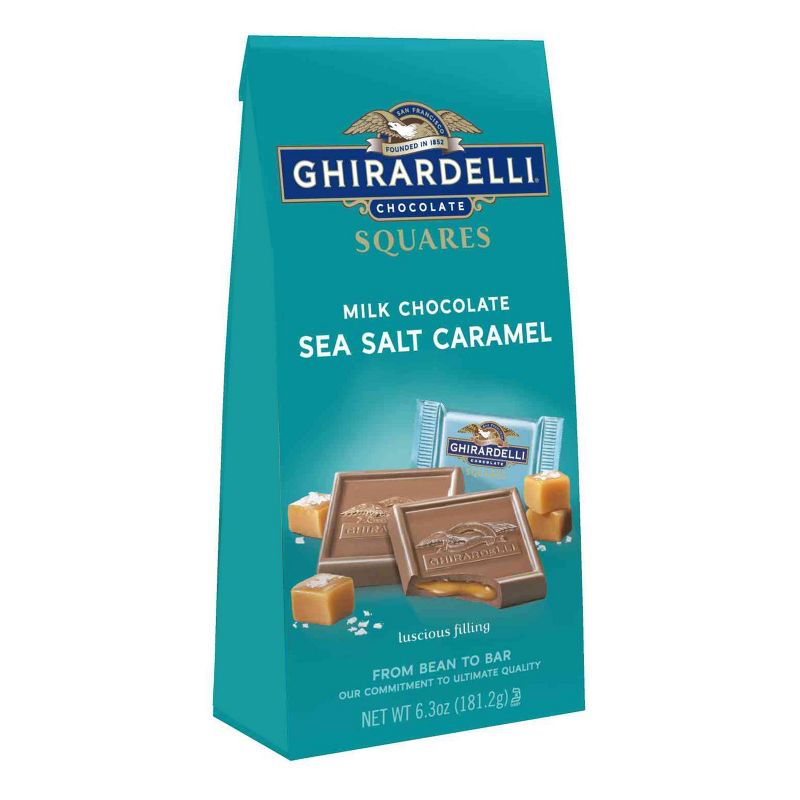 Ghirardelli Candy Milk Chocolate Sea Salt Caramel Squares - 6.3oz, 1 of 9
