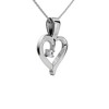 Pompeii3 Heart Shape Solitaire Diamond Pendant Necklace in 14k White Yellow or Rose Gold - 3 of 4