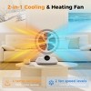 Etust 13.9" Desk Fan Heater, 2-in-1 Oscillating Desk Fan & Space Heater - 2 of 4