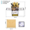Unique Bargains 3D Handcrafted Pop-Out Funny Greeting Card Black Gold - 2 of 4