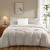 Queen Size Duvet Cover, 100 Washed Cotton, Organic Linen - Like, Breathable Durable, Cream Grey - 2 of 4