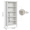 Garvee 5 Tier Bookcase with Adjustable Shelves, 71" Tall Bookshelf w/Wooden Legs, Rustic Vintage Etagere for Living Room, Apartment, Office - 2 of 4