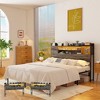 Aheaplus Storage Headboard with Led Lights & Charging Station - 2 of 4