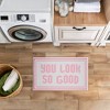 Stupell Industries Baby Pink You Look So Good Printed Plush Bathroom Floor Mat, design by Lettered and Lined - 4 of 4