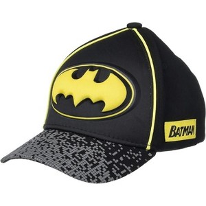 Batman Boys' Super Hero Baseball Hat, Toddler Baseball Cap Ages 2-4 (Black/Yellow Logo) - 1 of 4