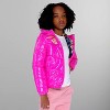 Members Only Girl Cire Puffer With Mash Print Lining Jacket - 2 of 4
