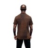 24seven men Wrinkle Resistant 3 Button Machine Washable Alligator Print Polo Shirt - 3 of 3