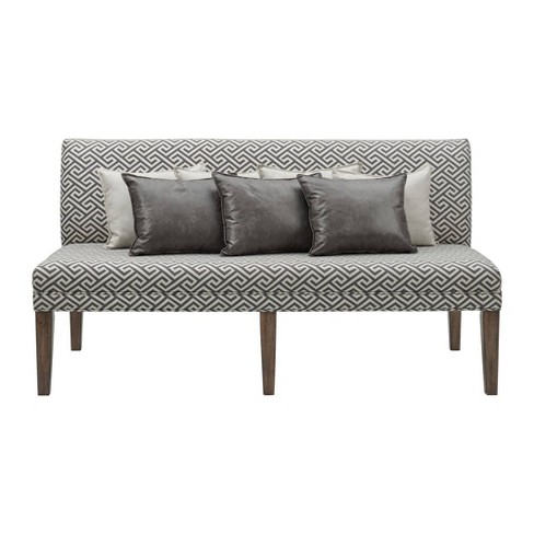 Hayward Upholstered Dining Settee Gray Picket House Furnishings